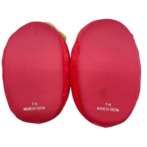 Squishmallow Scarlet The Strawberry Slippers Womens 7-8 Red Green Pink Casual - Picture 10 of 12